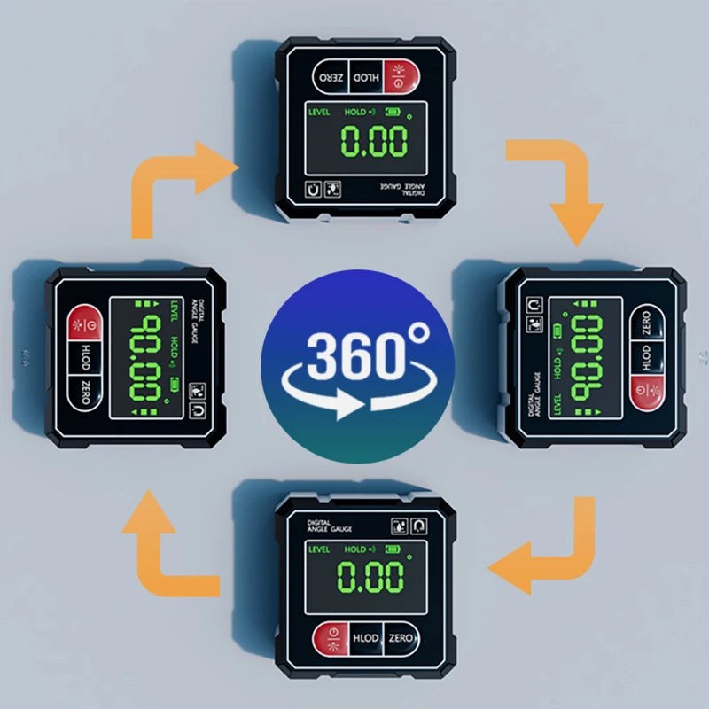 Odczyt kąta w 4 pozycjach, pełne 360°